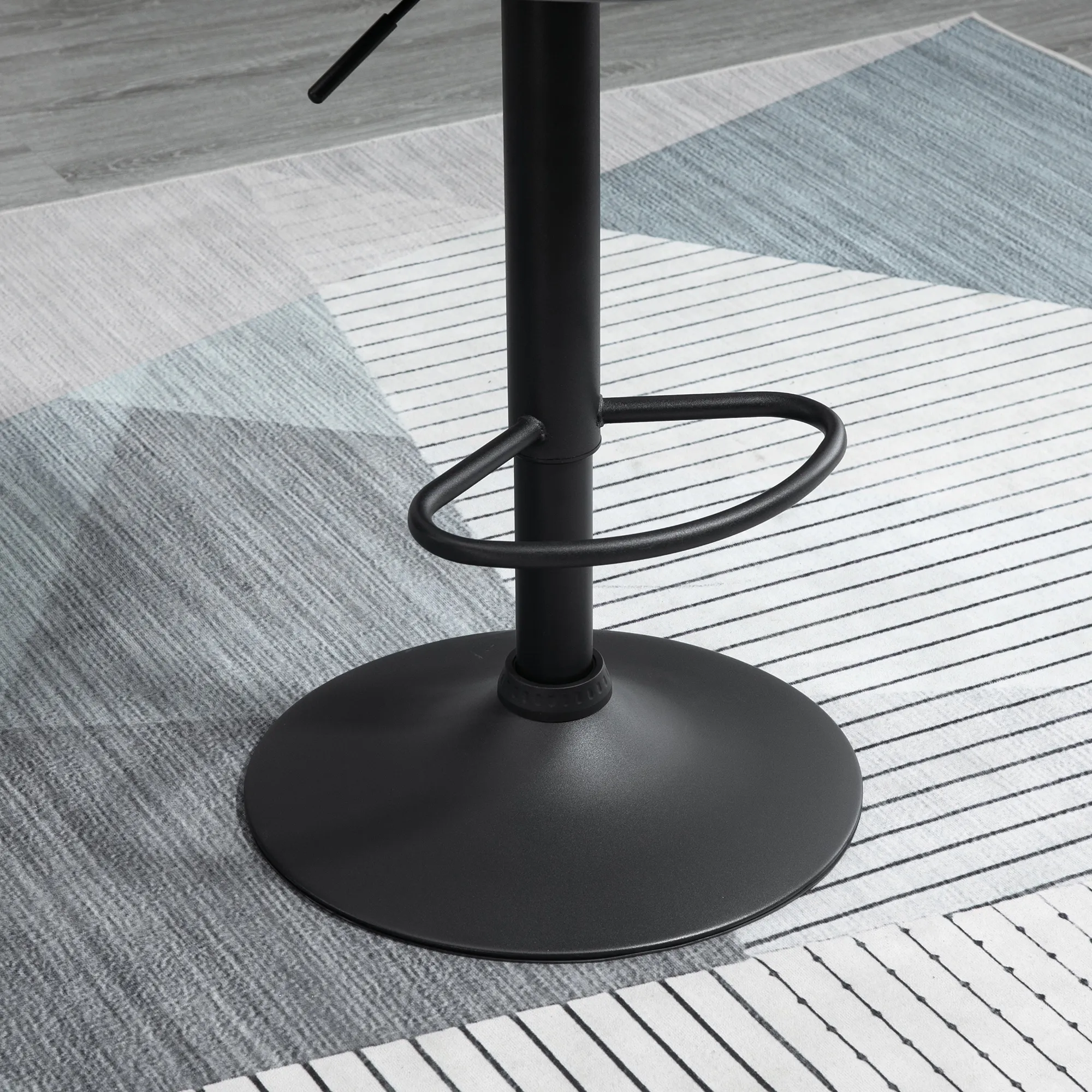 Barhocker Dunkelgrau 46B x 48T x 60-81H cm mit Höhenverstellung
