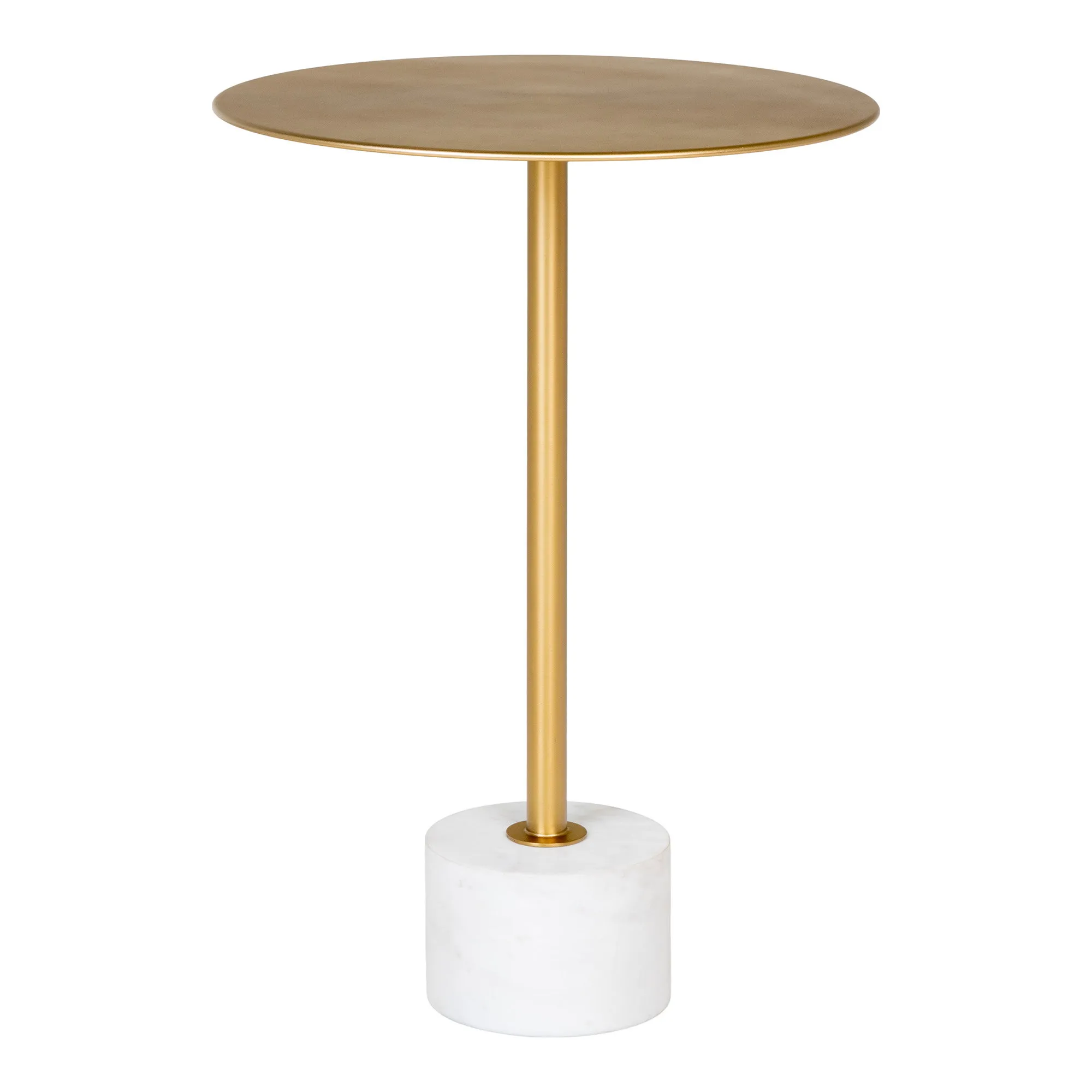 tinkaro Beistelltisch Lecco Marmor Messing ø41x58 cm Messing/Marmor