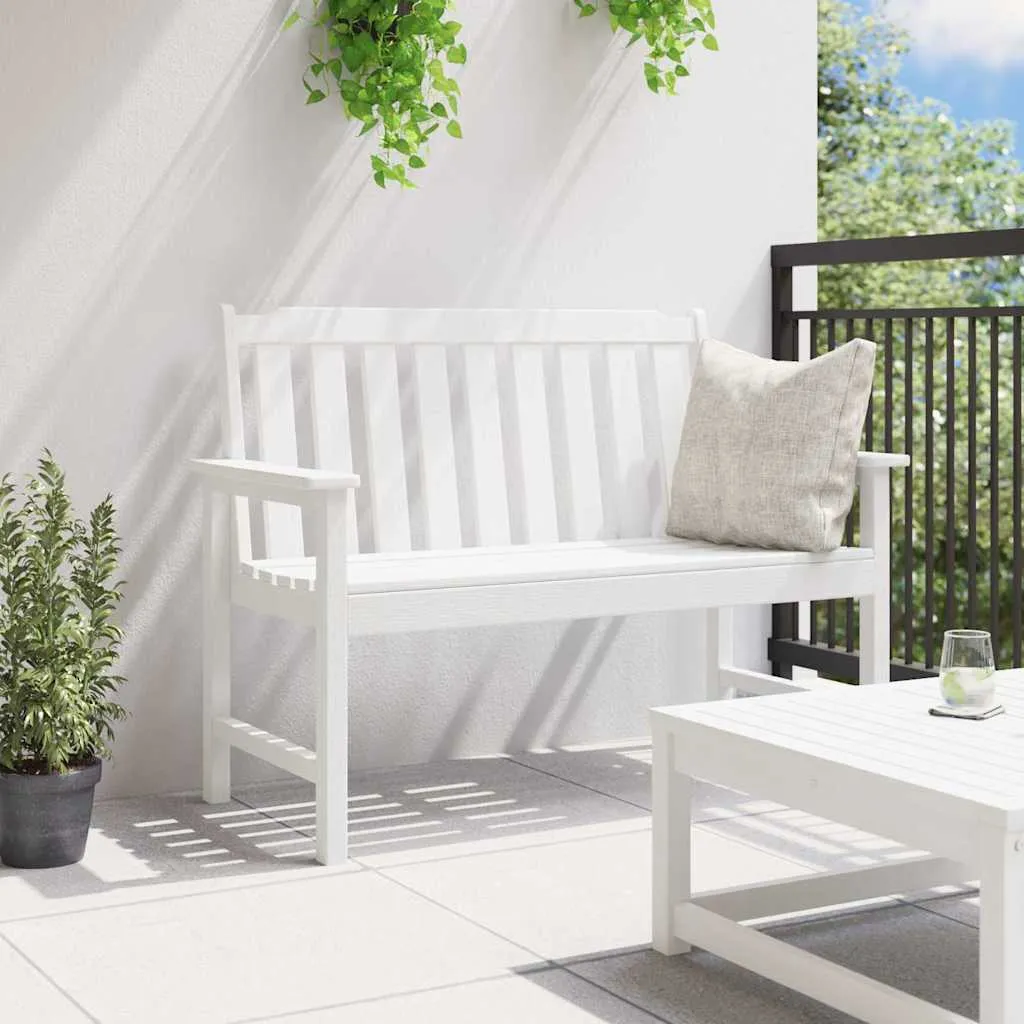 Modernes Gartenmöbel 120 x 59 x 88 cm Weiß aus HDPE