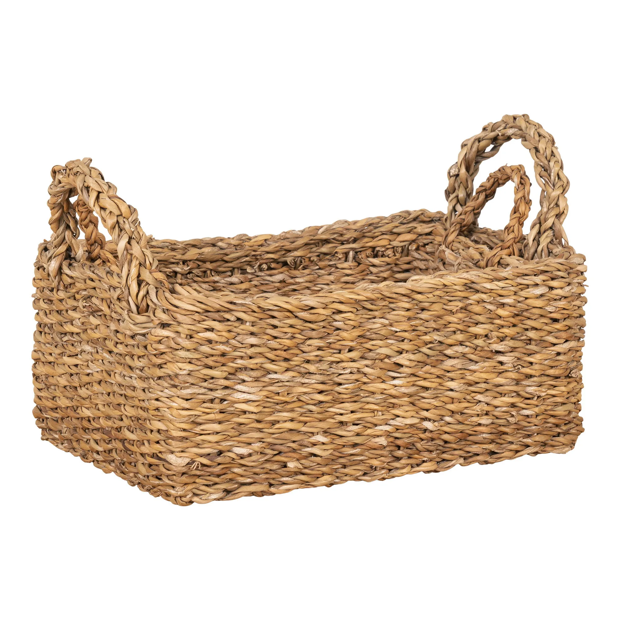 tinkaro Körbe Set aus Seegras 28/32 x 20/23 x 11/13 cm Natur