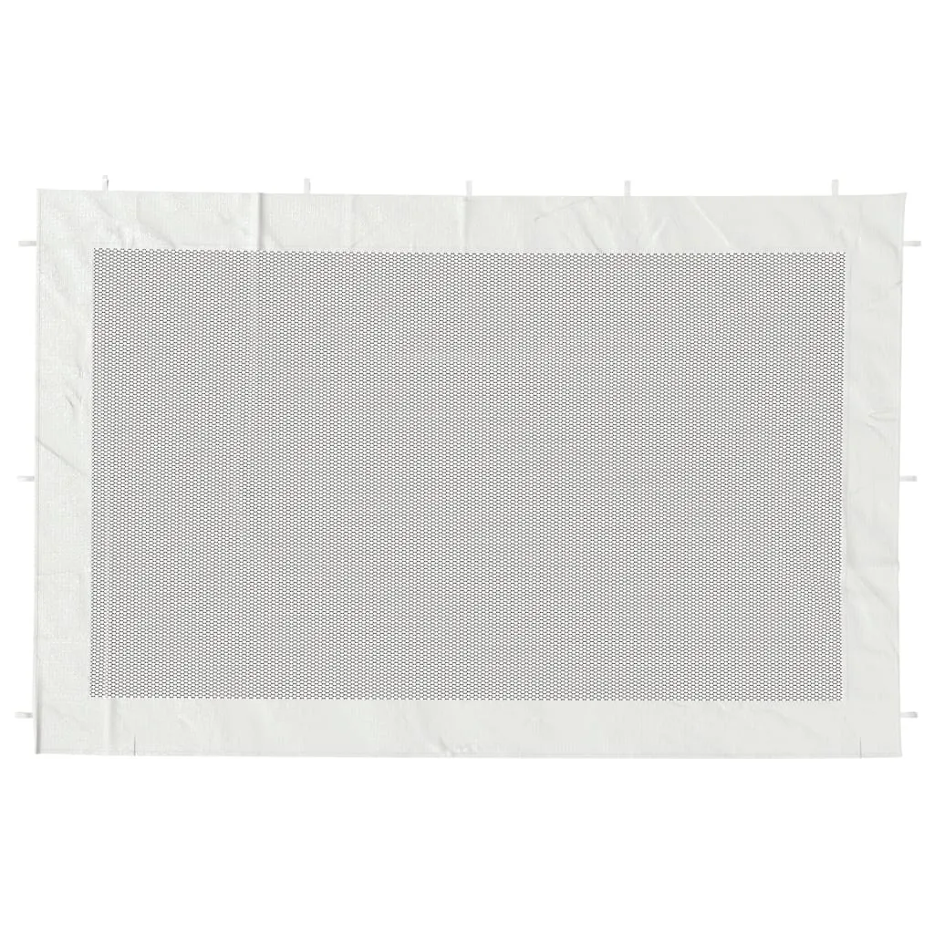 Party-Seitenwand für Gartenzelt 300 x 195 cm in Weiß und Schwarz