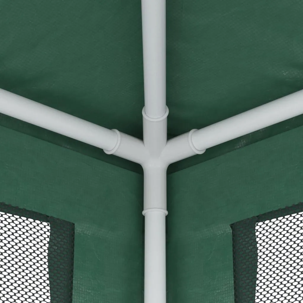 Grünes Partyzelt 250x250x245 cm mit robustem Eisenrahmen und Mesh-Seitenwänden