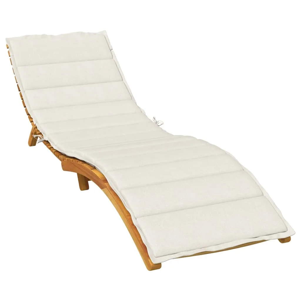 Bequeme Liegenauflage 200 x 60 x 4 cm in Melange Creme