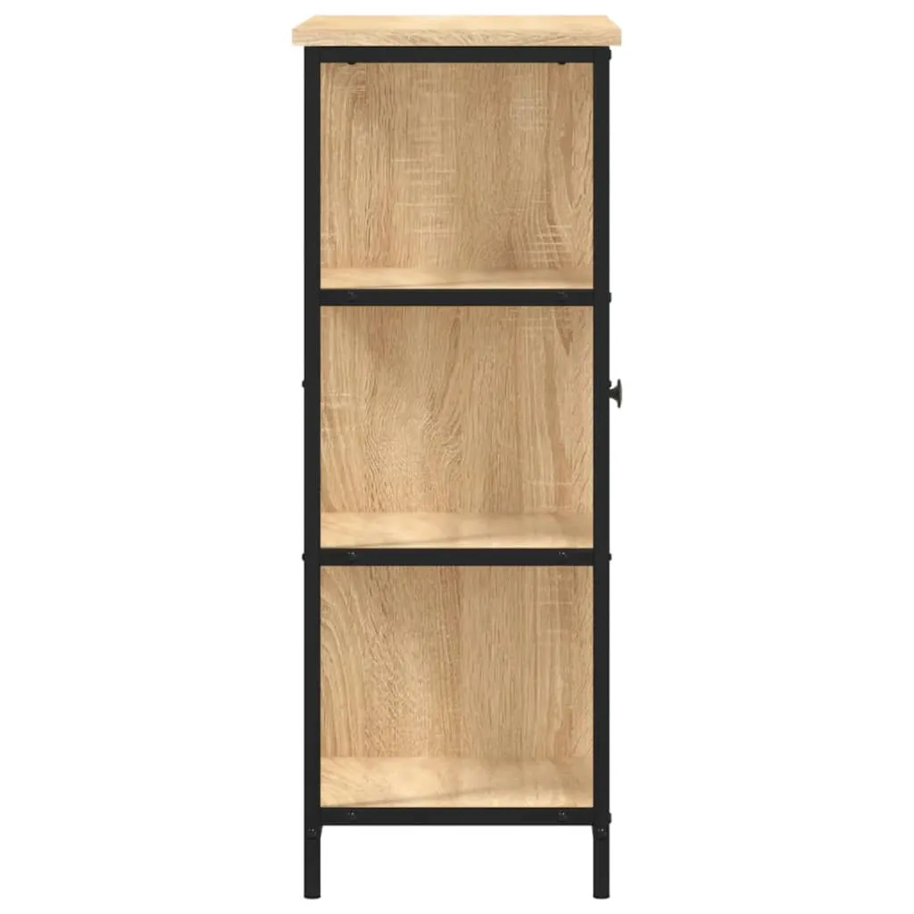 Sideboard Sonoma-Eiche 70 x 30 x 80 cm aus Holzwerkstoff und Stahl