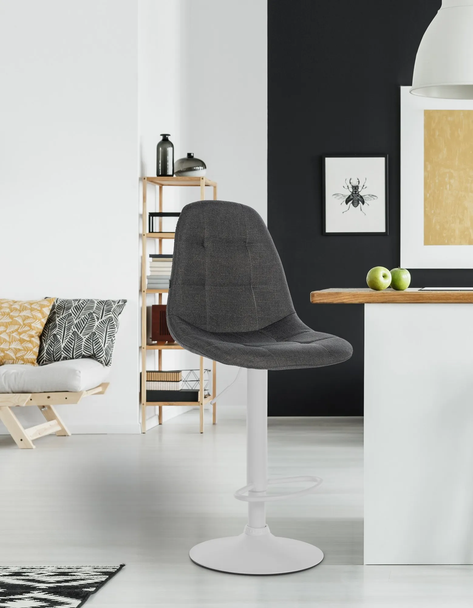 Barhocker Elmore 99-120x47x56 cm dunkelgrau