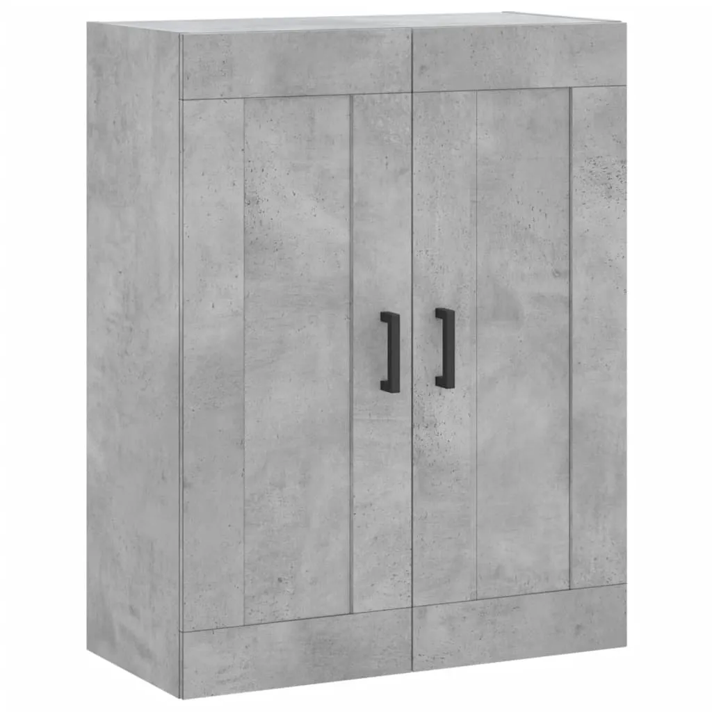 Highboard mit Sideboard 69,5x34x180 cm Betongrau aus Holzwerkstoff und Eisen