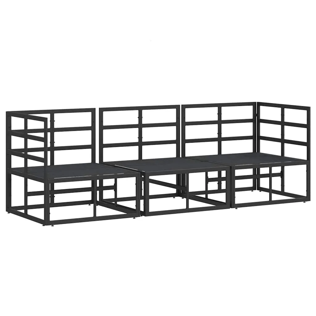 Modernes Outdoor-Möbelset 214 x 71,5 x 71 cm in Schwarz und Anthrazit