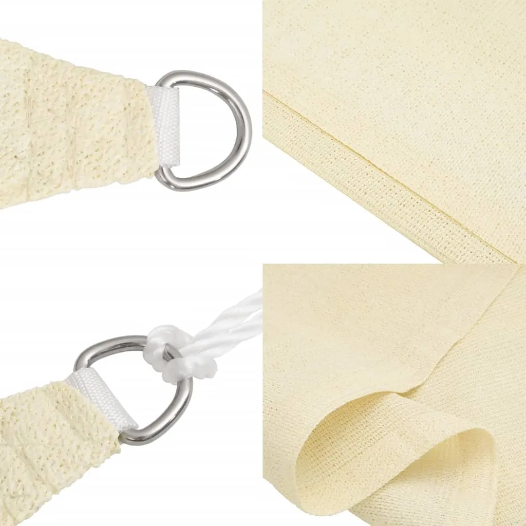 HDPE Sonnensegel 3,5 x 3,5 x 4,9 m in Creme