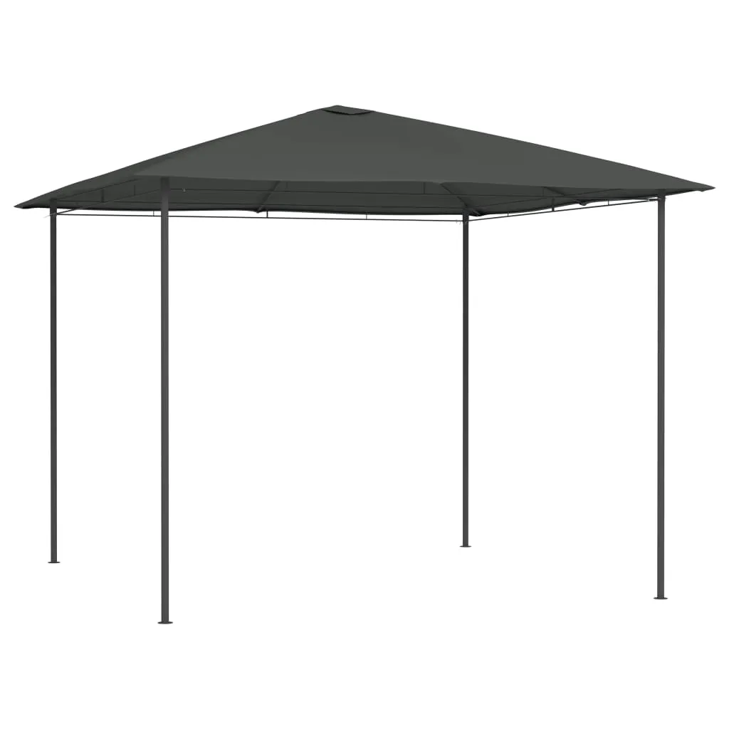 Pavillon 3x3x2,6 m Anthrazit mit Stahlkonstruktion und Stoffdach