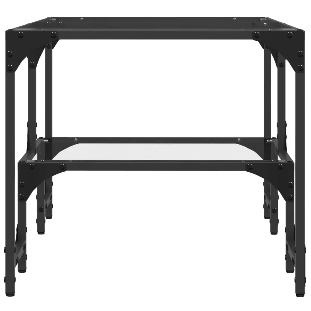 Eleganter Couchtisch 98,5 x 50 x 45 cm aus Glas und Massivholz
