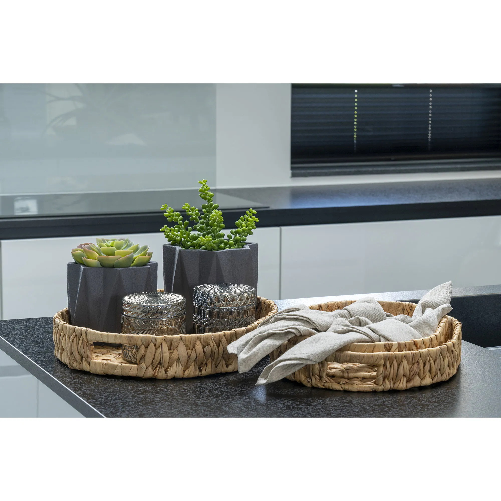 tinkaro Gläserne Vorratsgläser Set 2-teilig 9 x 9 x 8,5 cm Rauchfarben