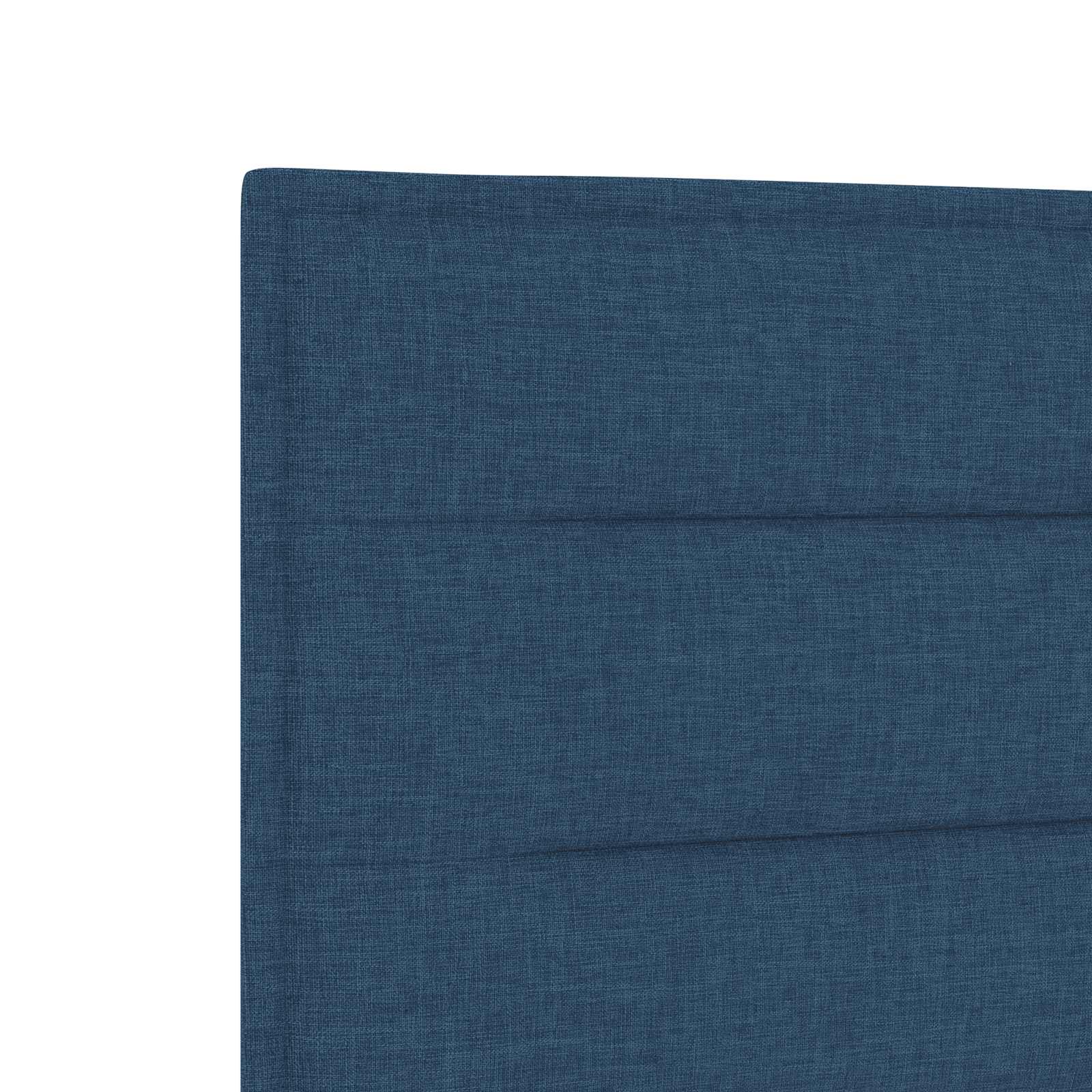 Boxspringbett 90x200 cm mit verstellbarem Kopfteil, Blau