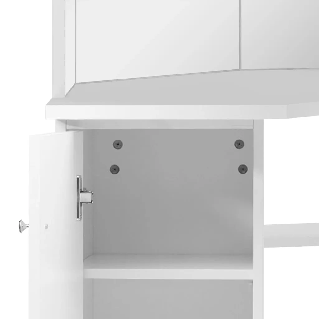Eleganter weißer Schminktisch 111 x 54 x 141,5 cm aus MDF