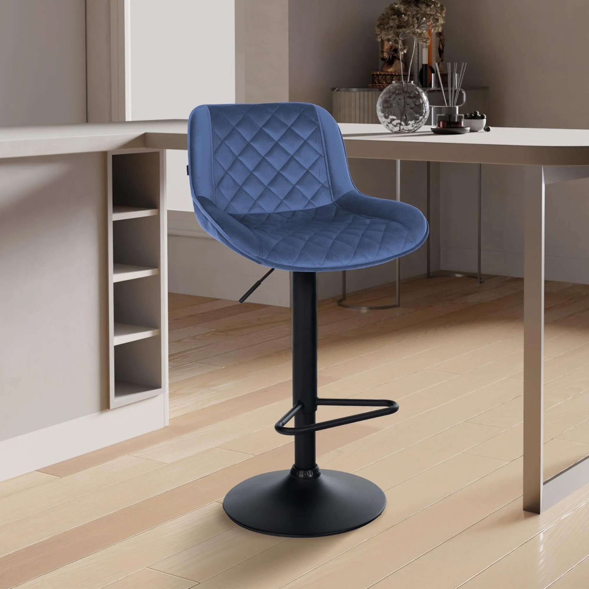 Barhocker Kasson 84x50x52 cm blau