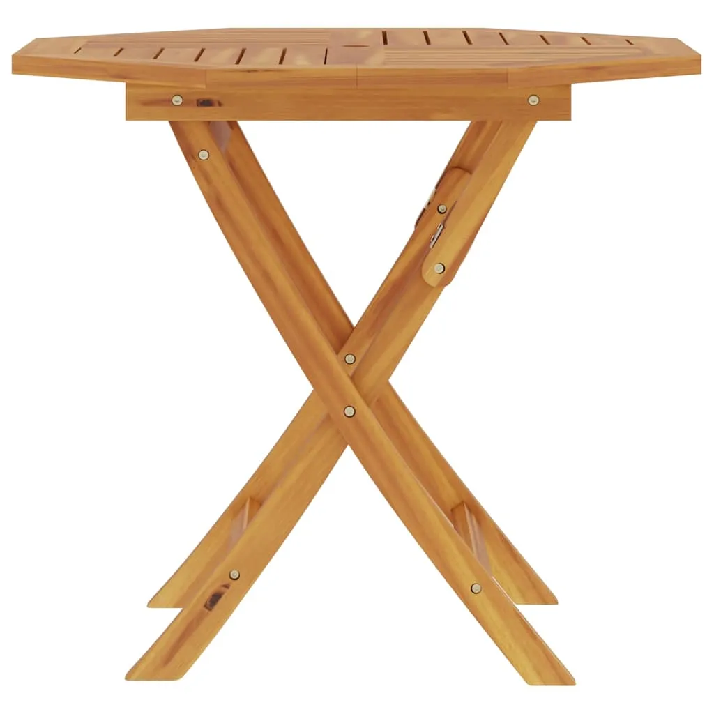 Klappbarer Gartentisch 85x85x76 cm Teak Massivholz