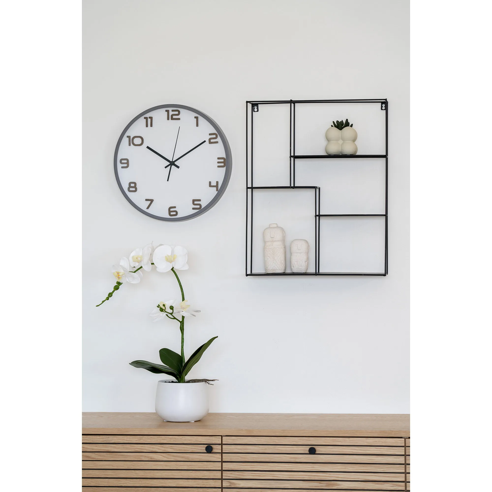 tinkaro Blumentopf Steingut Grau