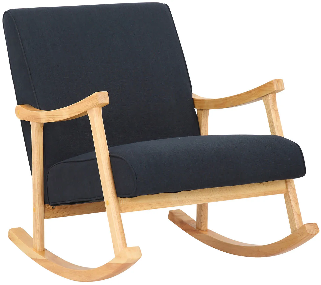 Schaukelstuhl Morelia 82x67x92 cm schwarz
