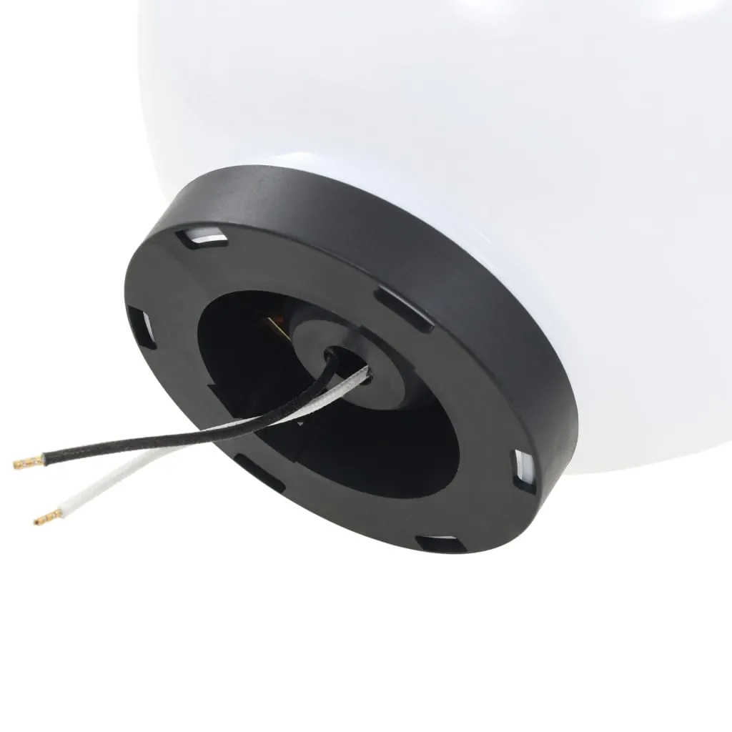 2 LED-Kugellampen 20 cm Weiß für Garten und Terrasse