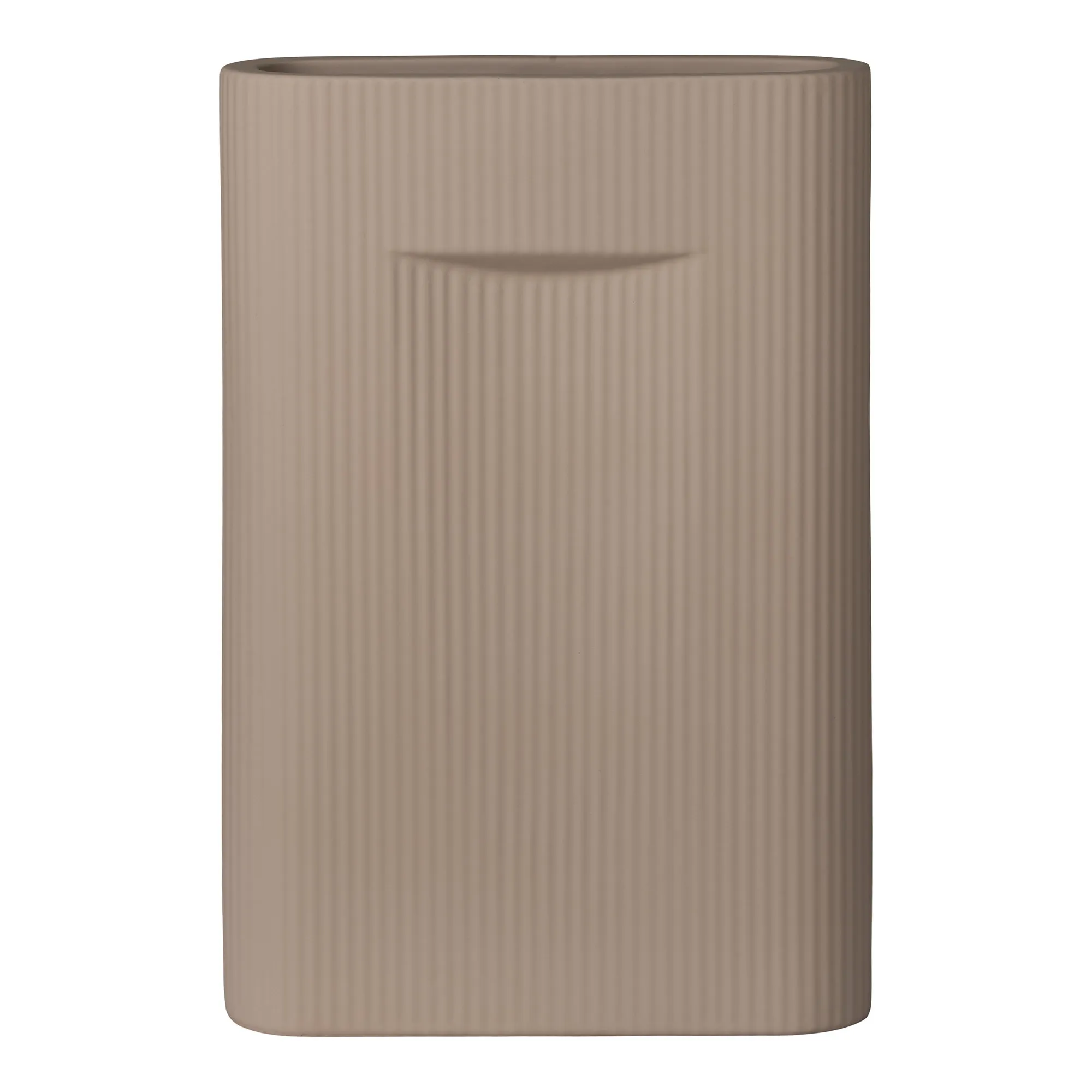 tinkaro Vase Steingut Braun