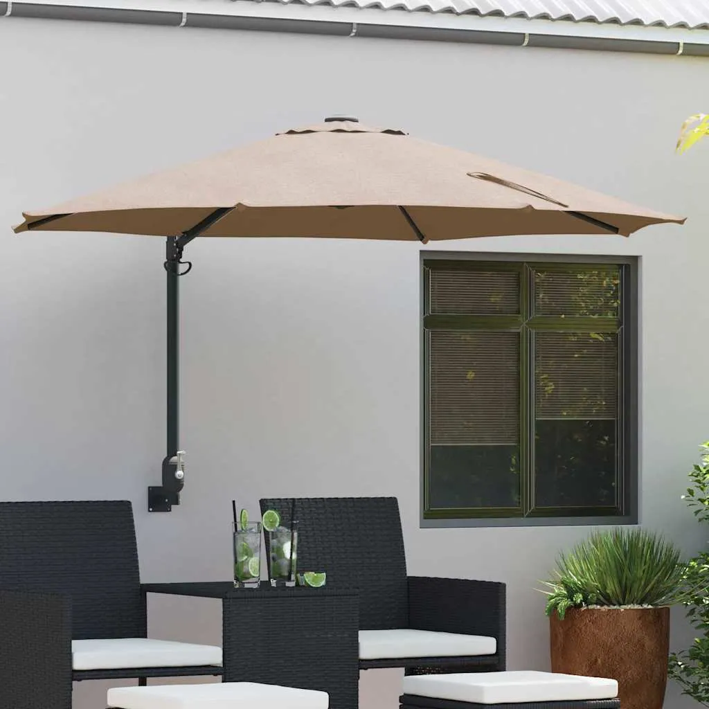 Garten-Sonnenschirm Taupe 248 x 248 x 148 cm
