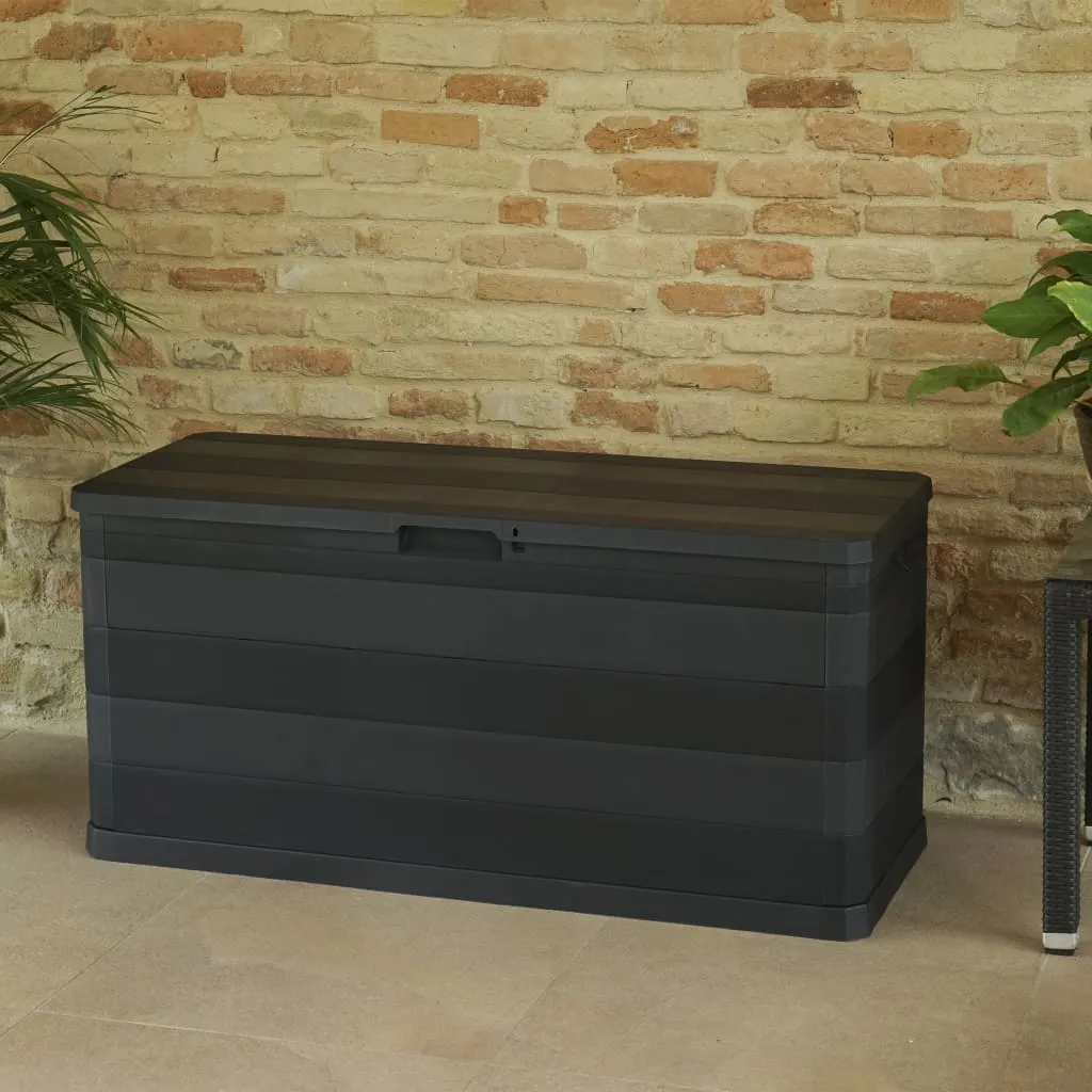 Gartenbox Polypropylen 117 x 45 x 56 cm Schwarz