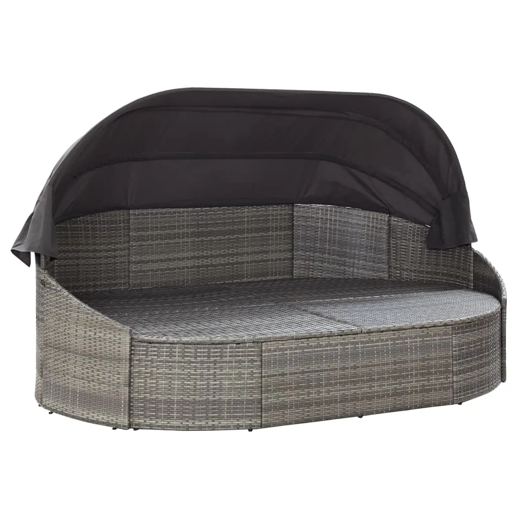 Elegante Sonneninsel 230x145x141 cm in Grau und Anthrazit