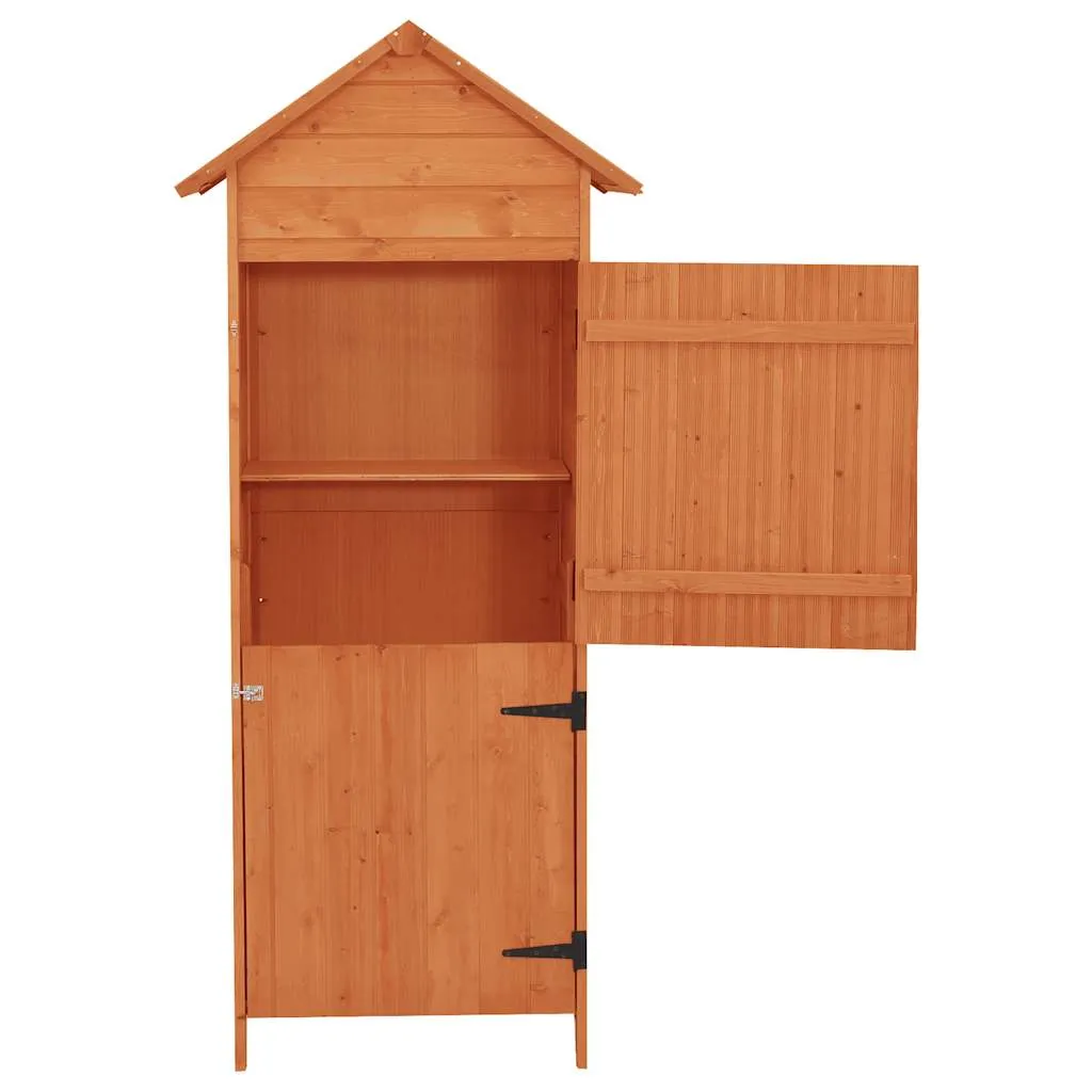 Kompakter Holzschrank 42,5 x 64 x 190 cm mit wasserdichtem Dach