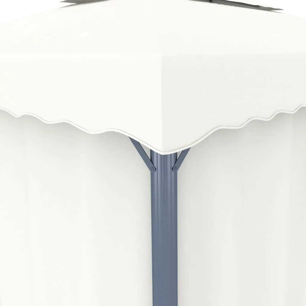 Eleganter Pavillon 4x3 m Cremeweiß mit Aluminium- und Stahlgestell
