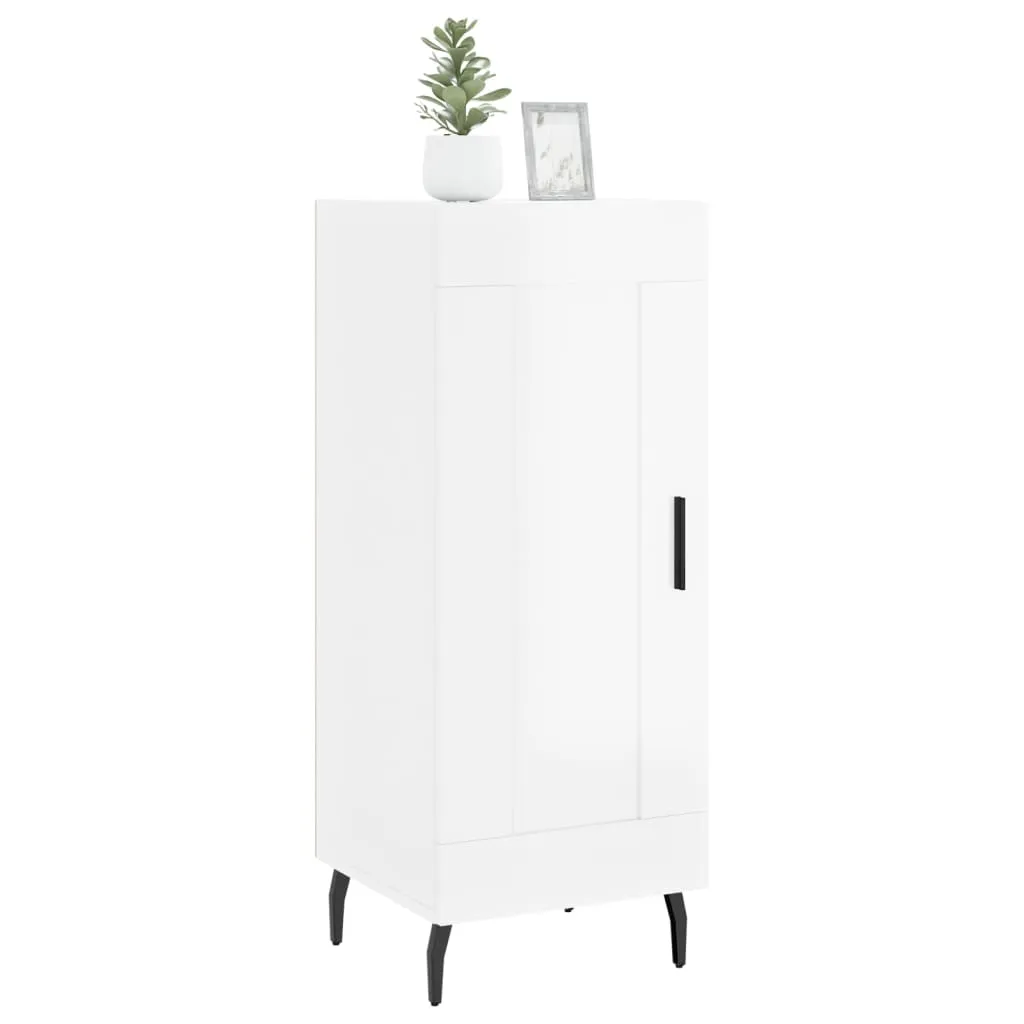 Sideboard Hochglanz-Weiß 34,5x34x90 cm Holzwerkstoff