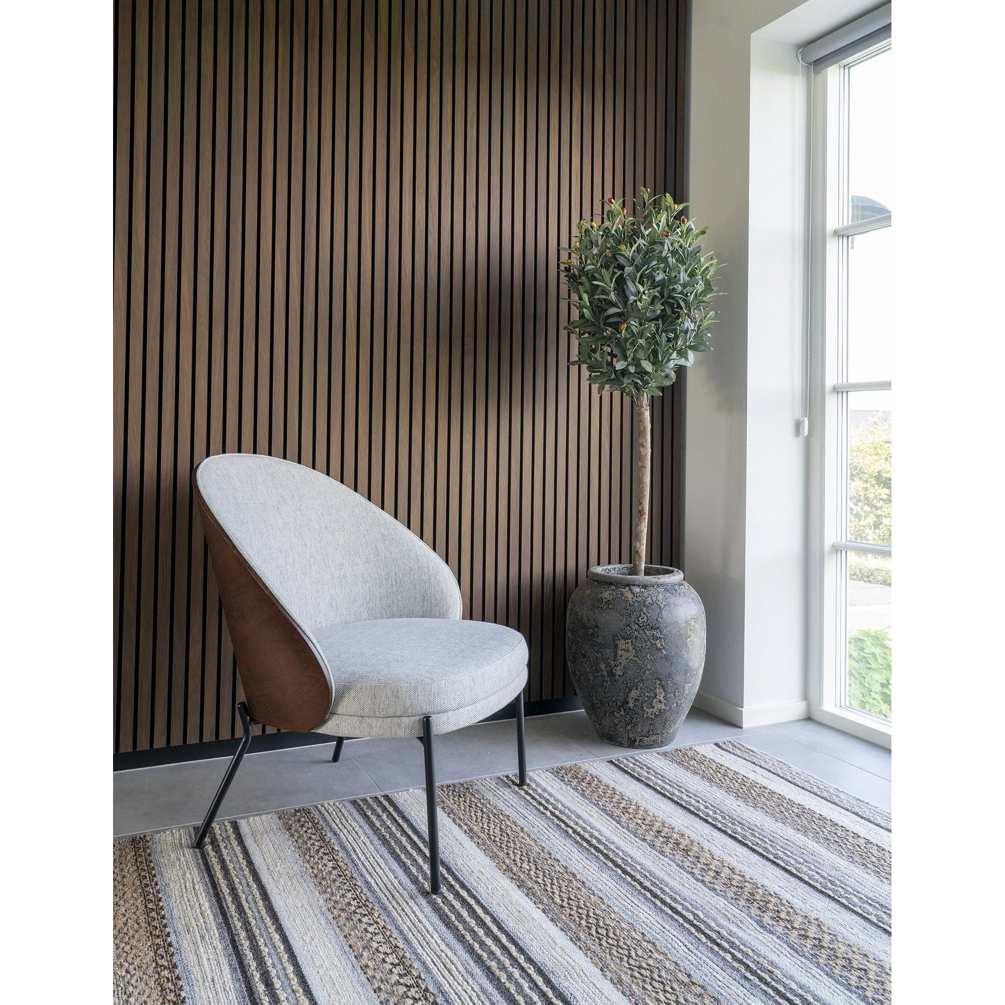 tinkaro Teppich Morena 60% Jute, 40% Wolle Natur / Grau