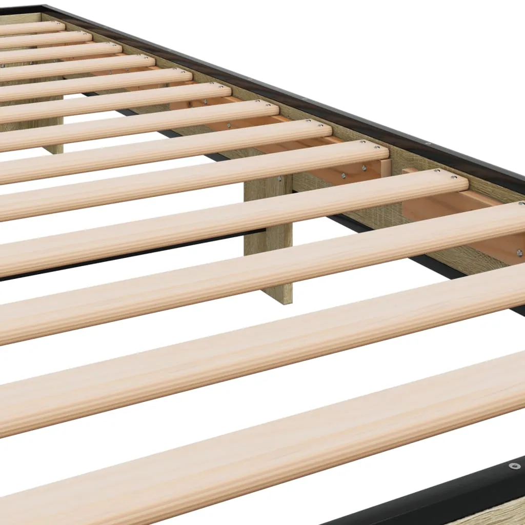 Bett Sonoma-Eiche 193 x 78 x 30 cm mit stabilen Holzbeinen