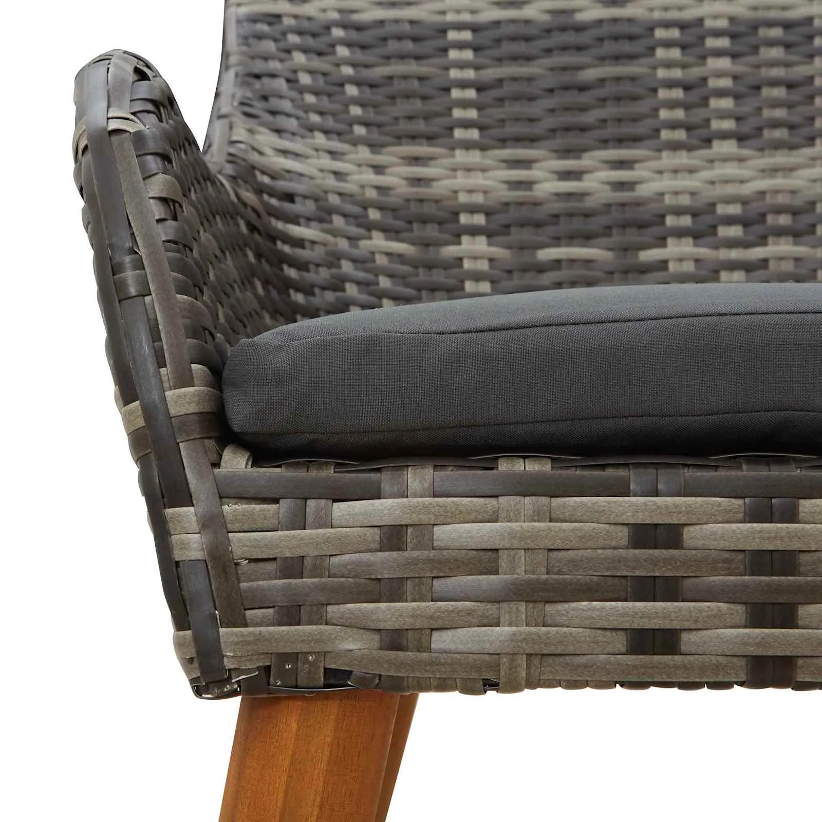 Garten-Esszimmer-Set Grau 80x80x74 cm für 4 Personen