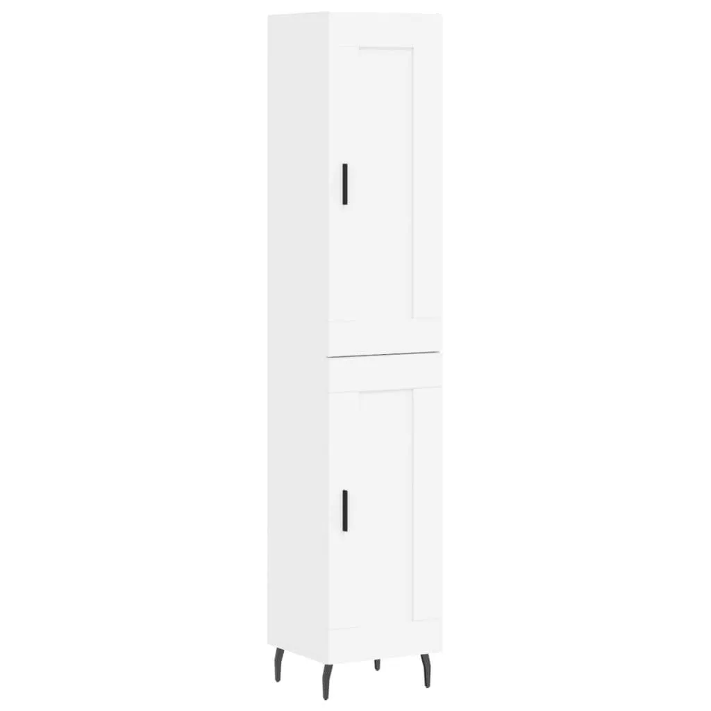 Highboard Weiß 34,5x34x180 cm Holzwerkstoff