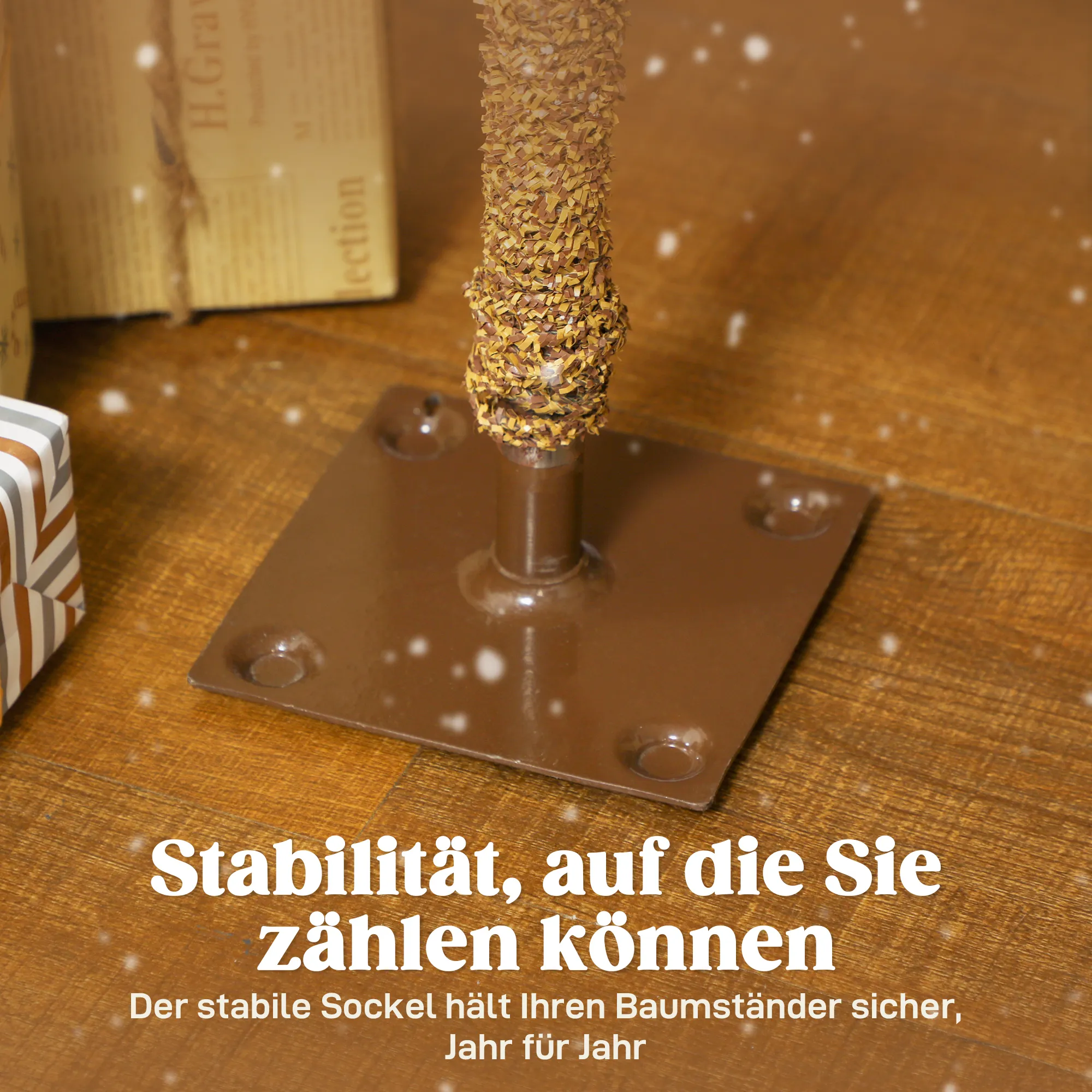 3er-Set schneebedeckte künstliche Tannenbäume, 3 Größen, Metallständer, flammenhemmend, Kunststoff, Grün+Weiß