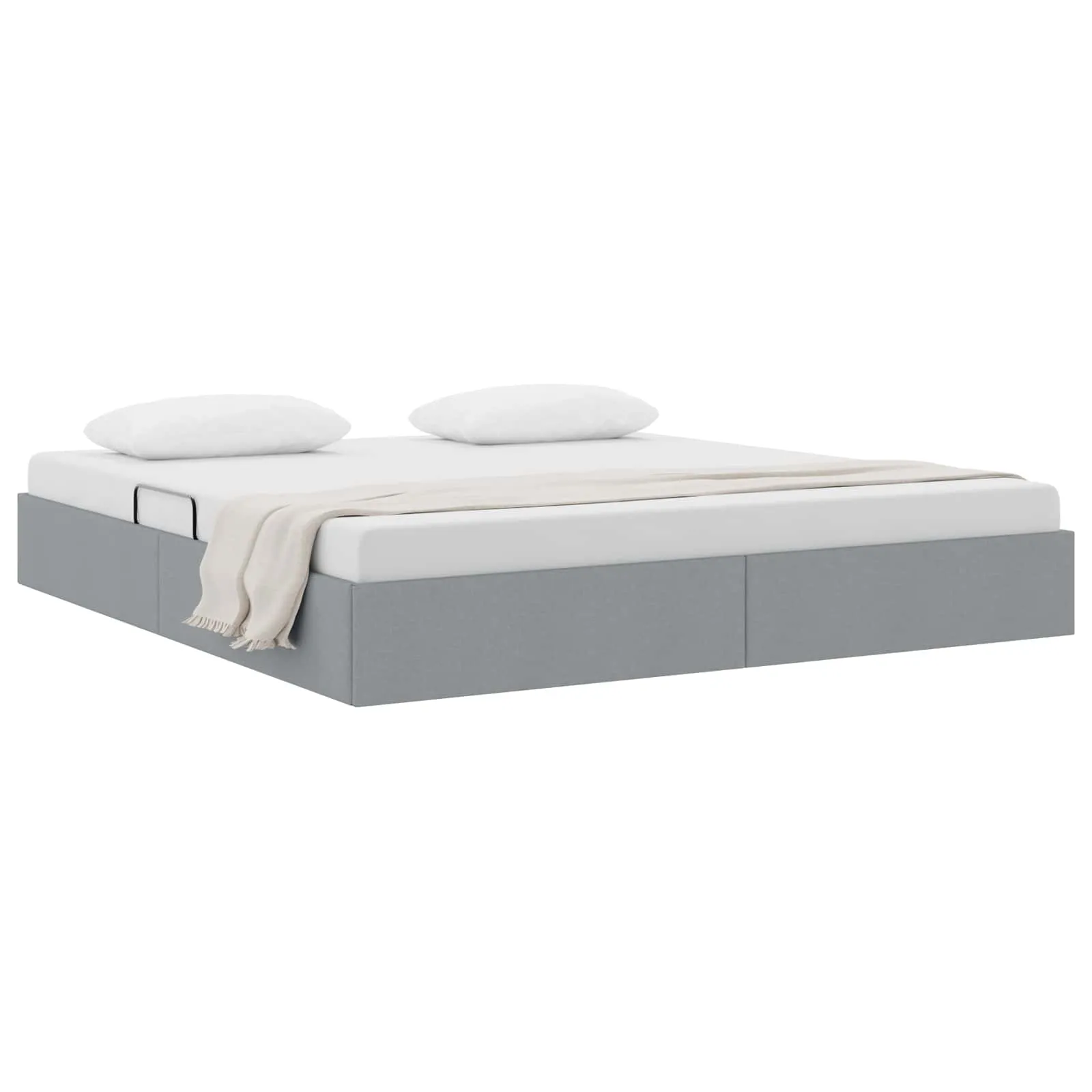Ottoman Bettgestell 203 x 160 x 23,5 cm Hellgrau