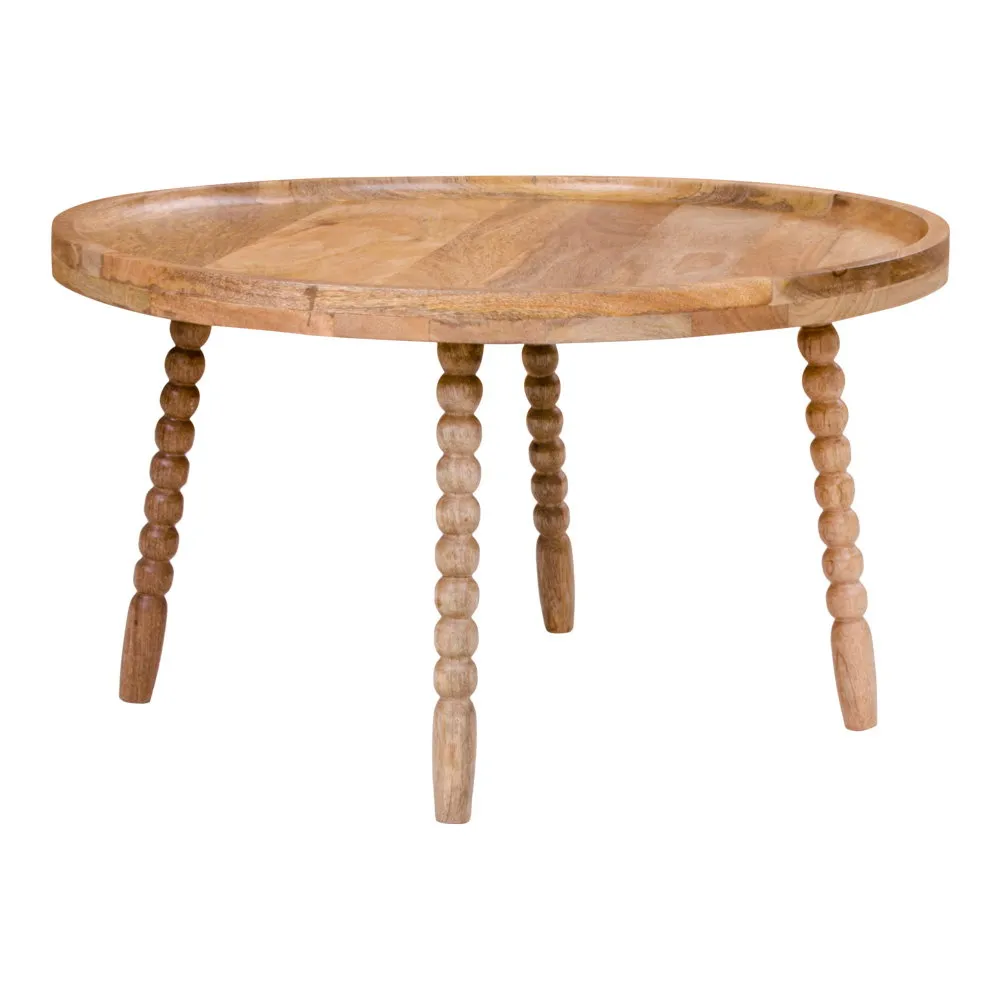 tinkaro Couchtisch Jammu Mangoholz ø60x35 cm Natur