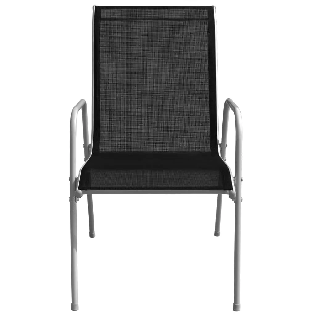 Gartenmöbel-Set Grau 80 x 71 cm mit 4 Stapelstühlen