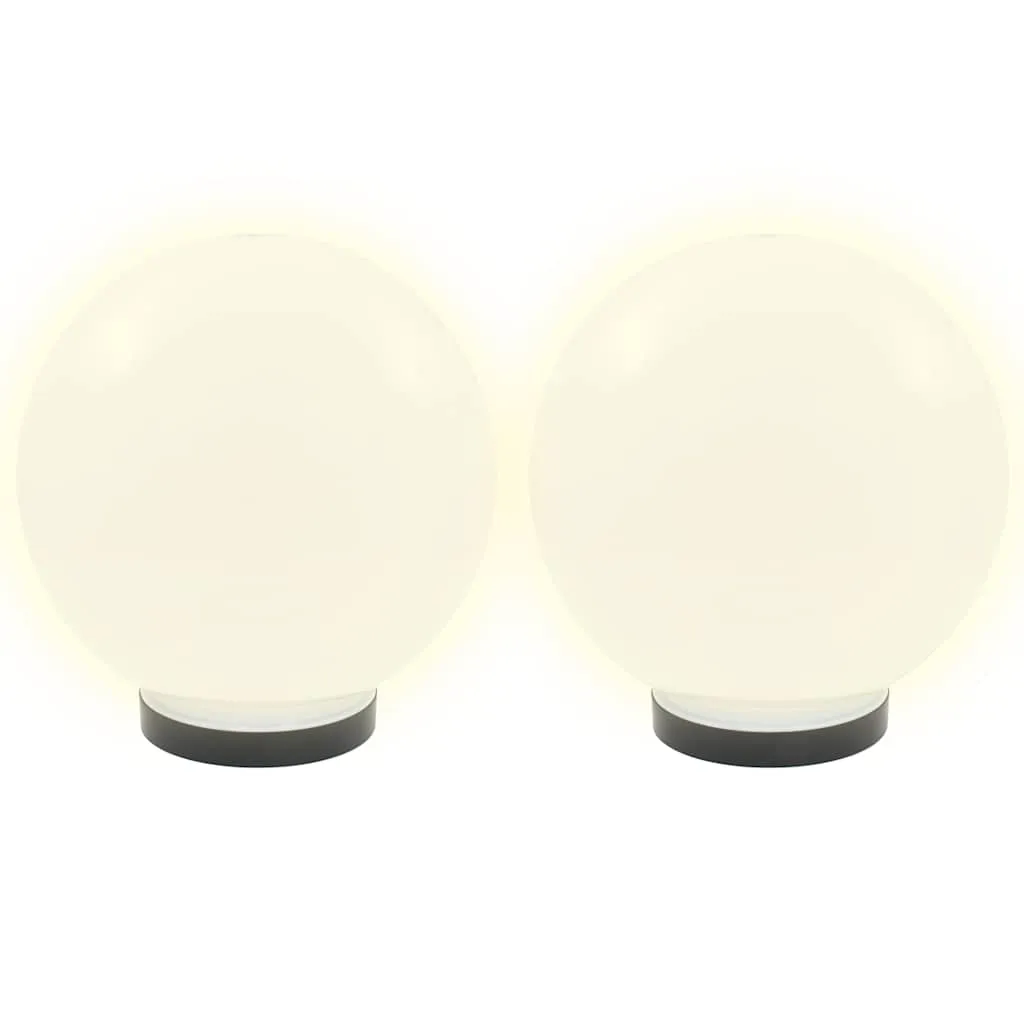 LED-Kugellampen Set 25 cm Weiß, 4 Stück, PMMA