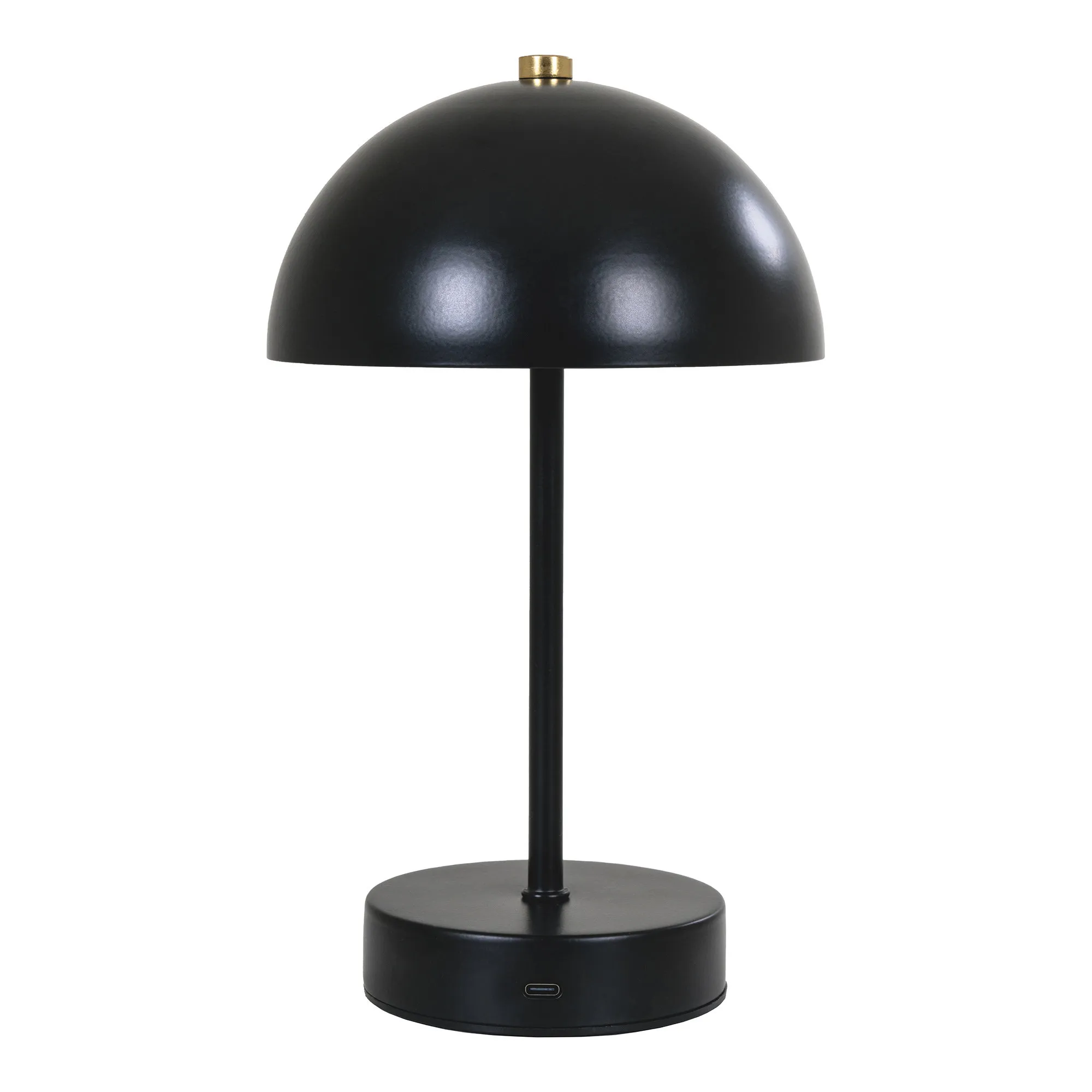 tinkaro Holt Tischleuchte wiederaufladbar 15 x 15 x 25 cm Schwarz