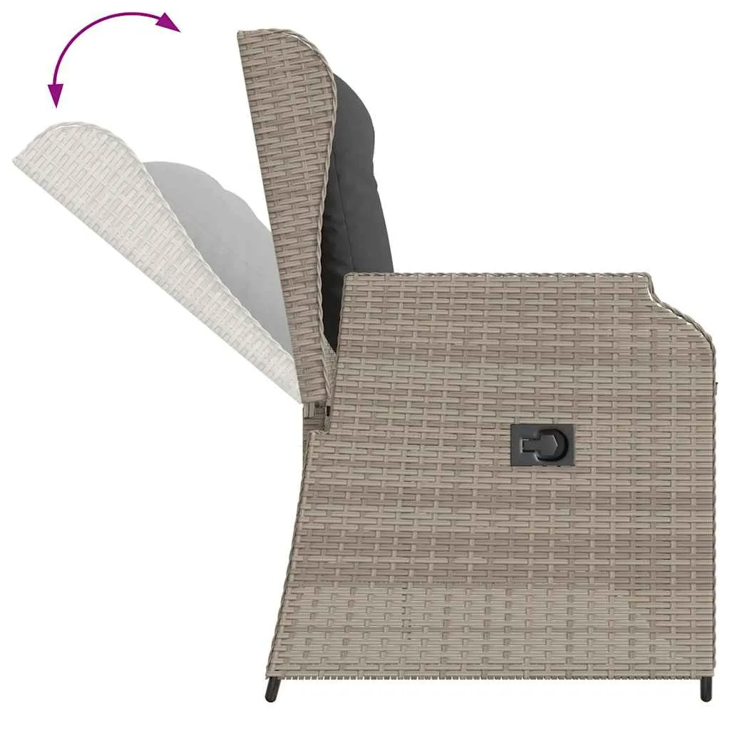 Garten-Relaxbank Hellgrau 110 x 67 x 95 cm