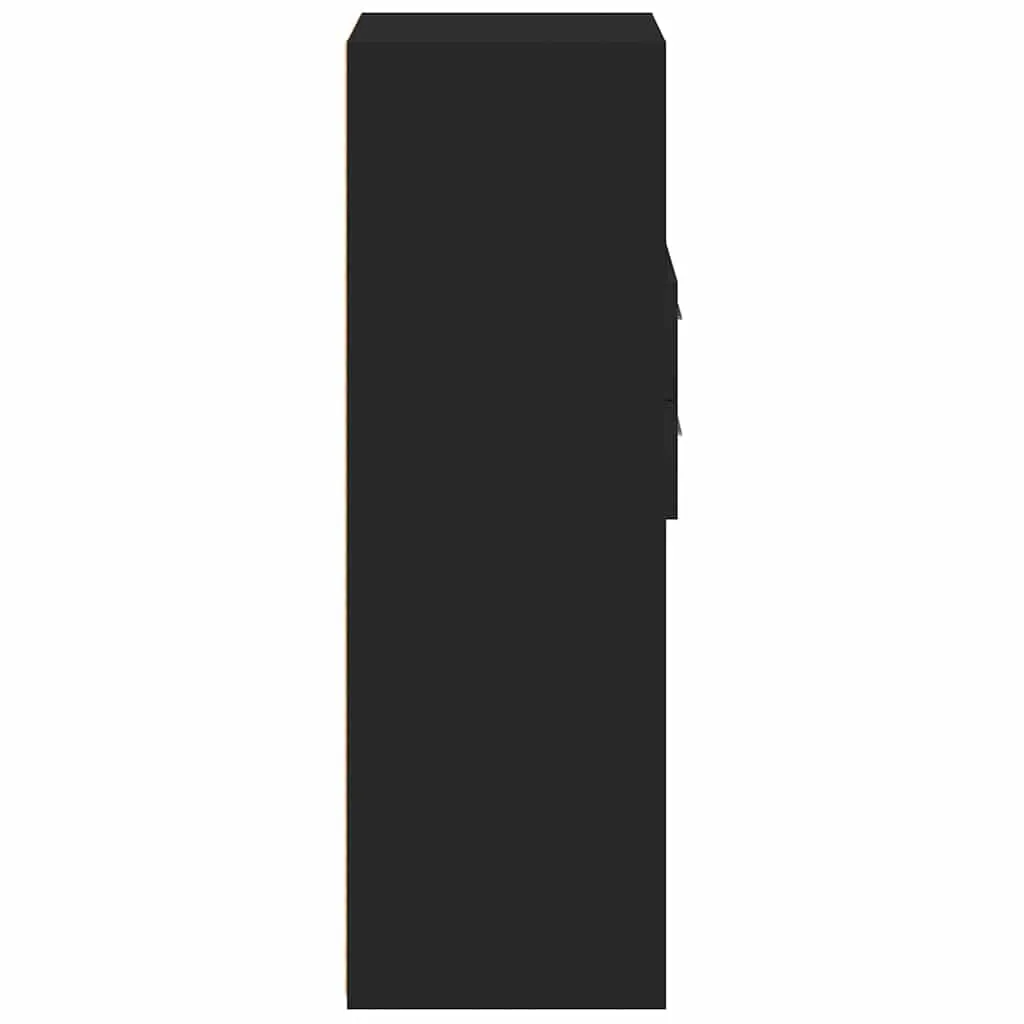 Klassisches Highboard 50 x 42,5 x 124 cm Schwarz Holzwerkstoff