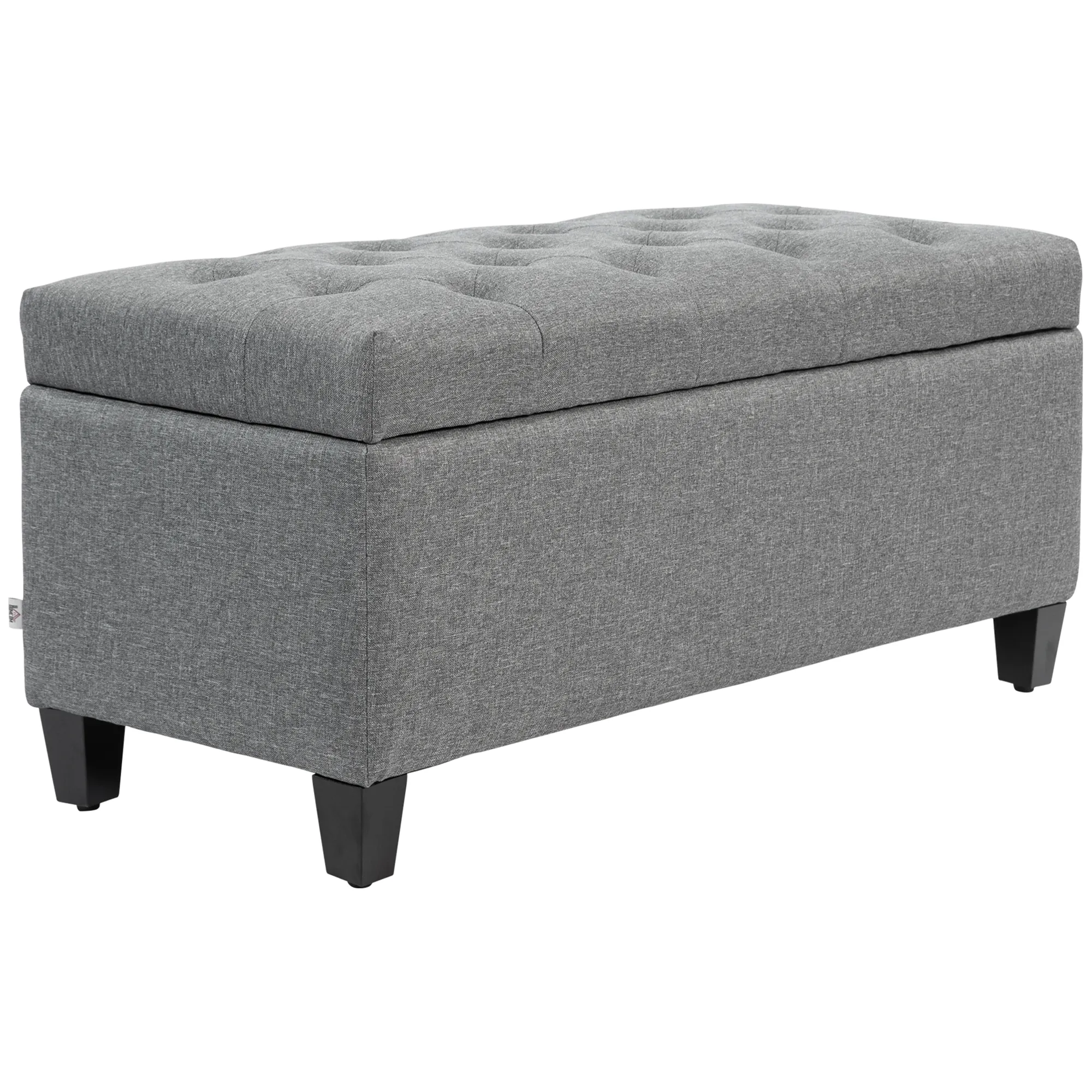 Elegante Sitzbank 100L x 40B x 44H cm in Hellgrau
