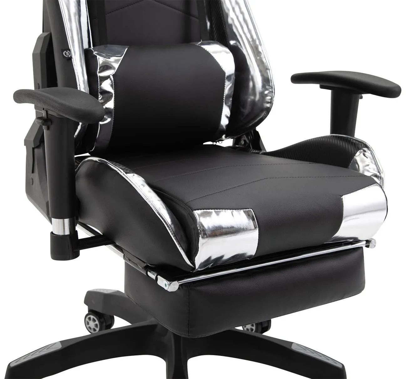 Bürostuhl Turbo XL 132-142x67x58-174 cm schwarz/weiß
