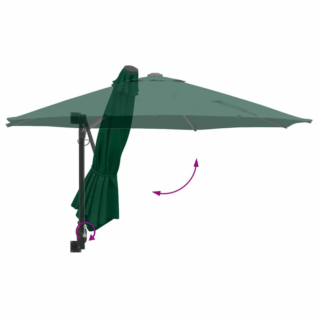Garten-Sonnenschirm Grün 248 x 248 x 148 cm Polyester und Stahl
