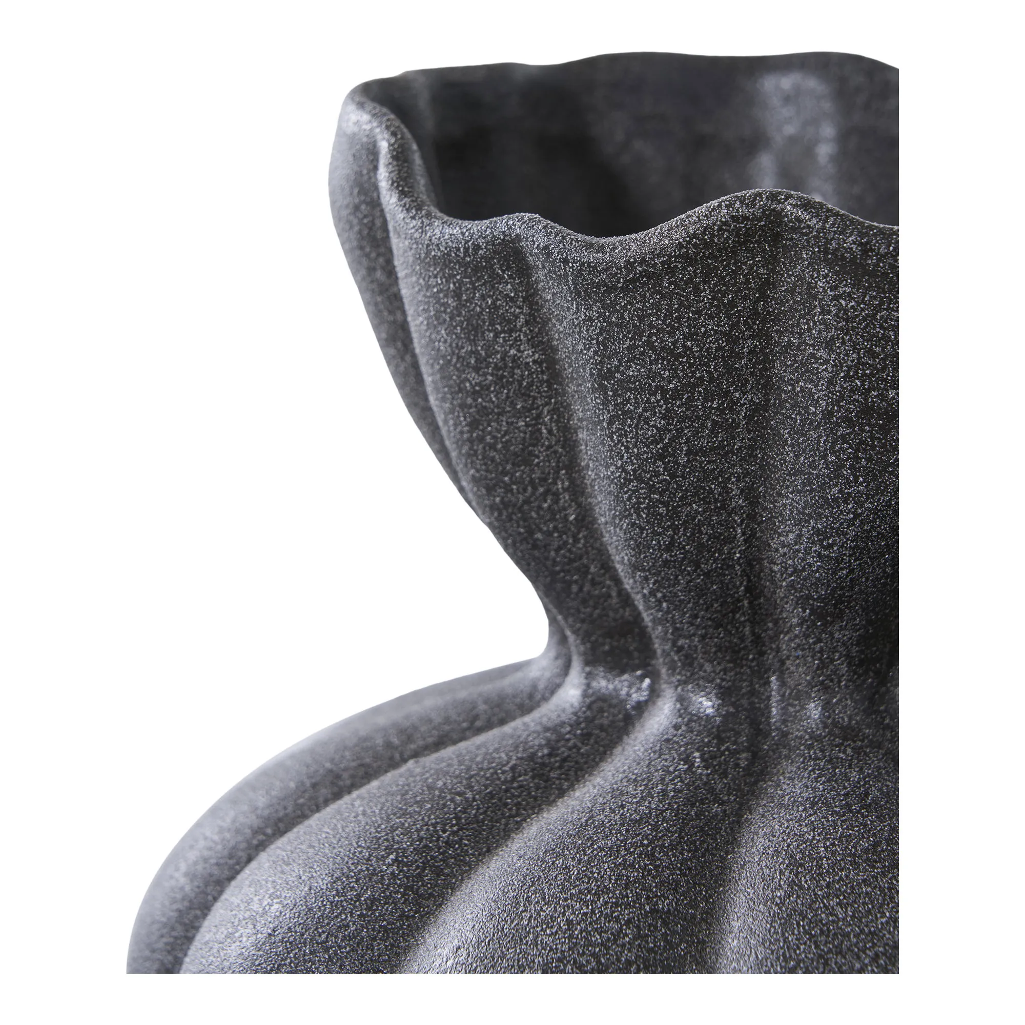 tinkaro Vase Keramik Schwarz