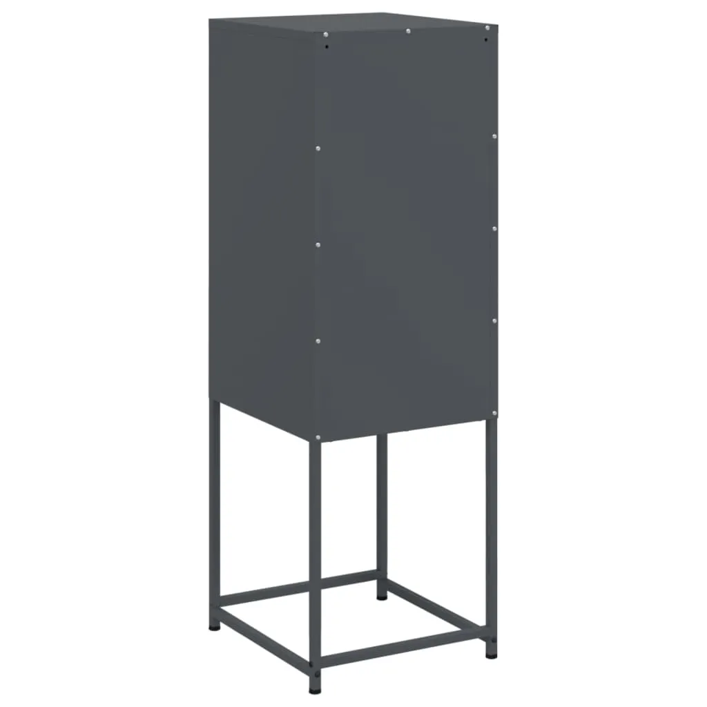 Highboard Industrie-Stil 36x39x107 cm Anthrazit Stahl