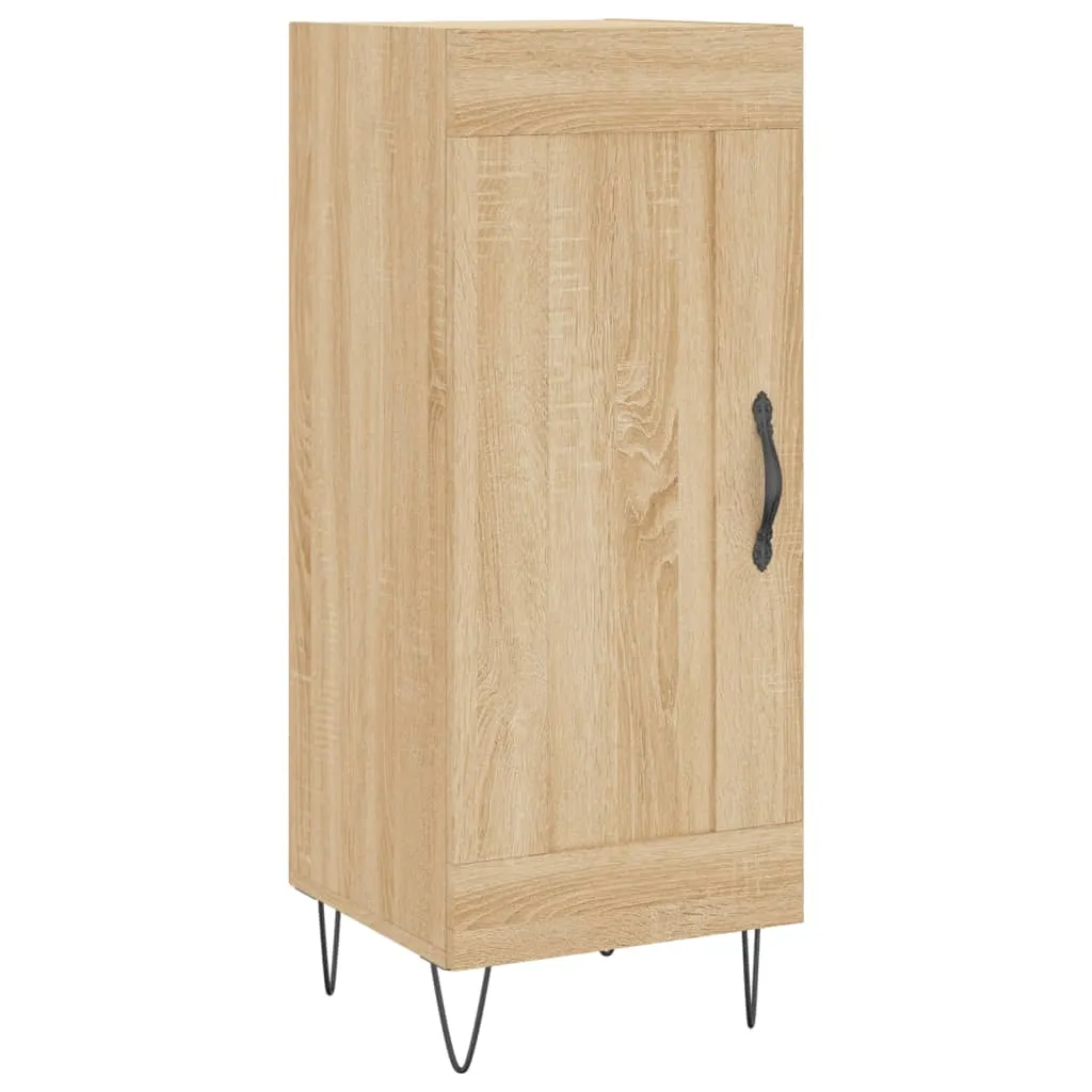 Highboard Sonoma-Eiche 34,5 x 34 x 180 cm aus Holzwerkstoff und Metall