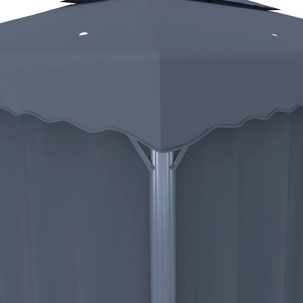 Pavillon 4x3 m Anthrazit mit Aluminium- und Stahlgestell