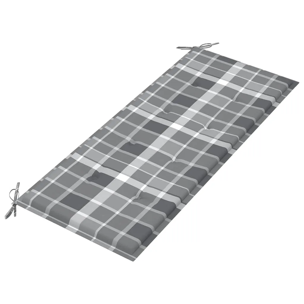 Gartenbank aus massivem Eukalyptusholz 120 x 60 x 89 cm mit Auflage