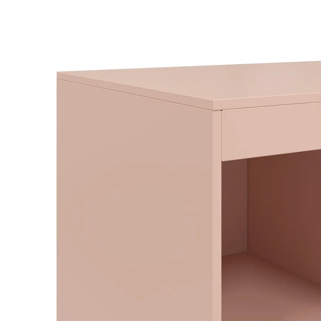 Highboard Sideboard 67x39x95 cm Rosa aus Kaltgewalztem Stahl